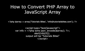 PHP Array to JavaScript Array