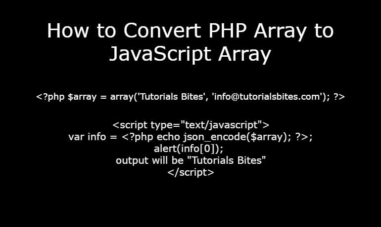 PHP Array to JavaScript Array
