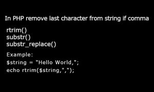 php remove last character